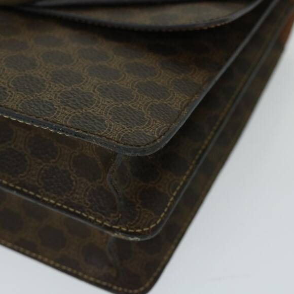 CELINE Macadam Canvas Hand Bag Pvc Brown - Picture 11 of 16